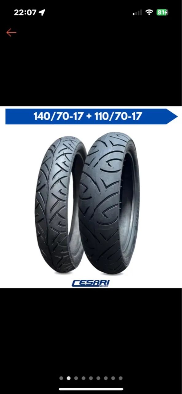 Pneus Cesari 140/70-17 + 110/70-17