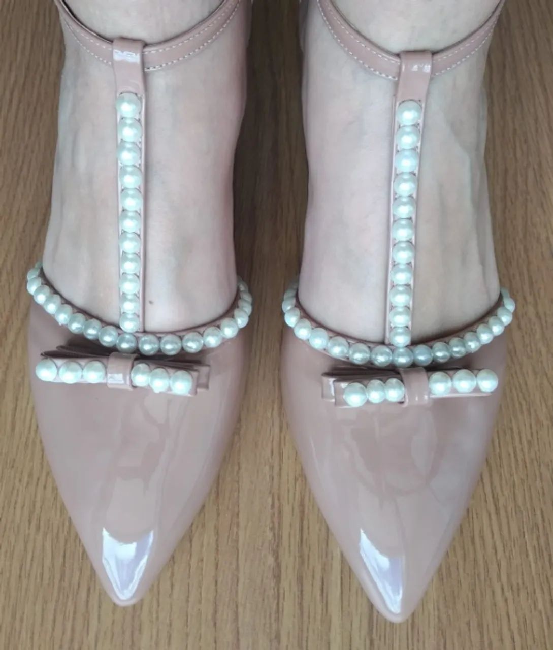 Sapato NOVO, lindo e sofisticado com Pérolas nº39