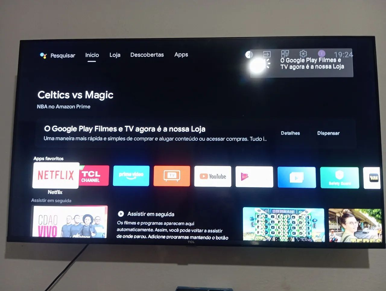 ANDROID TV TCL 40" SEMI NOVA