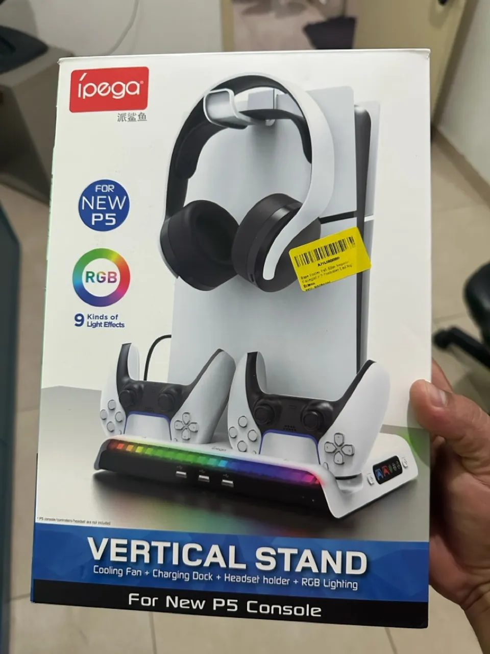 Base Vertical com Carregador e LED RGB - PS5