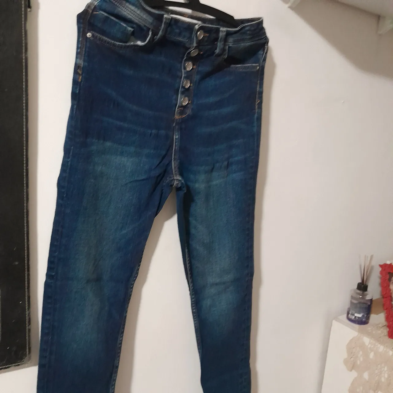 Calça Jeans Azul Feminina Zara com Botões