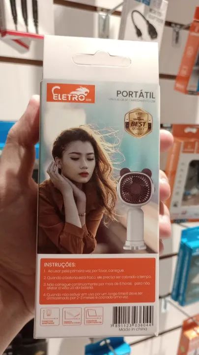 Ventilador Portátil De Mesa Orelhinhas Eletromex EL-3604 - Foto 3