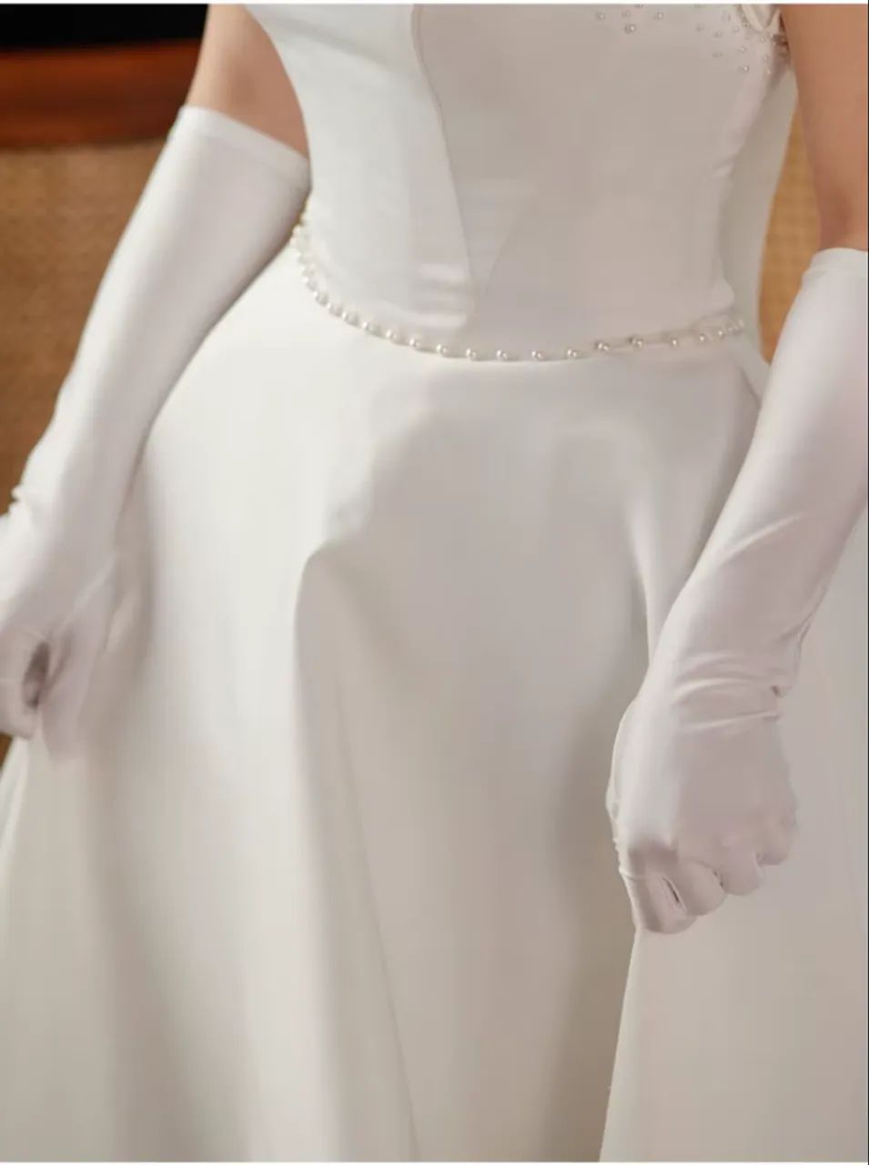 Luva para Noiva - Par de Luva Branca para Casamento