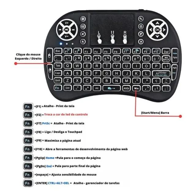 Mini Teclado Controle Sem Fio - Foto 2