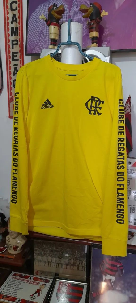 Camisa flamengo adidas  ( manga longa  / amarela  )
