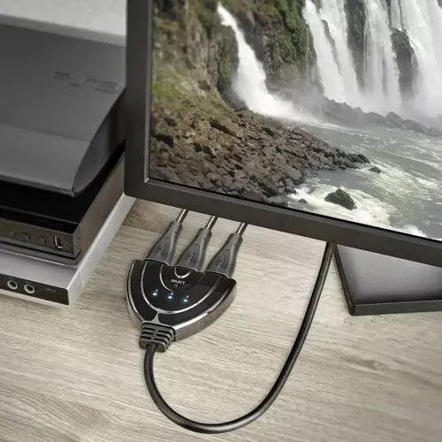 Cabo Divisor Hdmi Hub 3x1 Switch Adaptador 3 Entrada Para 1 Saida