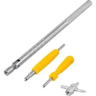CONJUNTO DE SACA VALVULA DE PNEUS C/4PCS VONDER