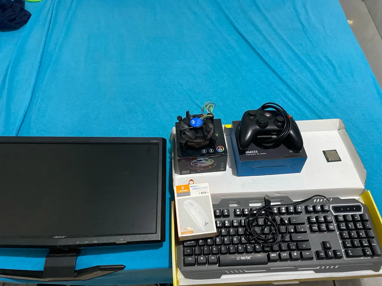 Kit Gamer Completo: Monitor, Teclado, Mouse, Cooler, Controle!