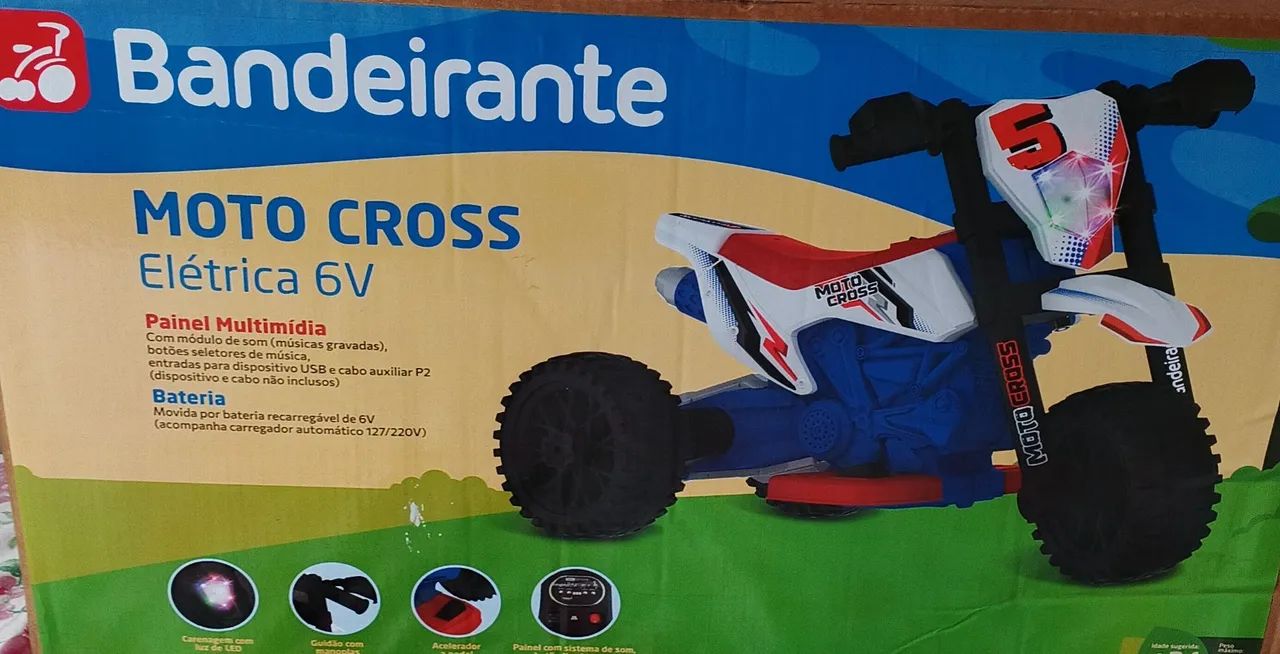 MOTO CROSS BANDEIRANTE ELÉTRICA NOVA - Foto 2