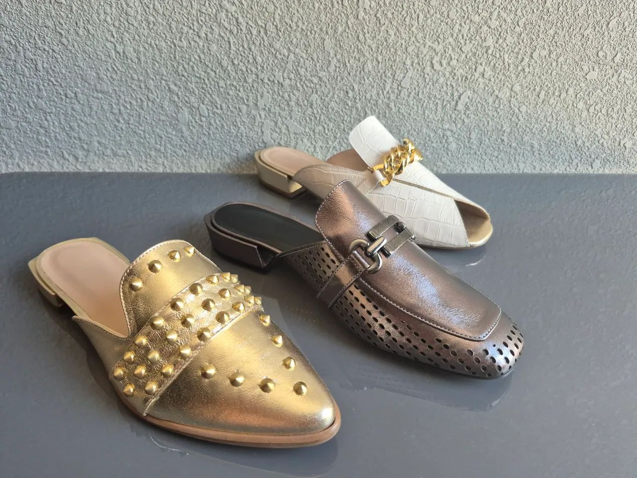 Lote sapatos, sandália em couro legítimo  - Foto 2