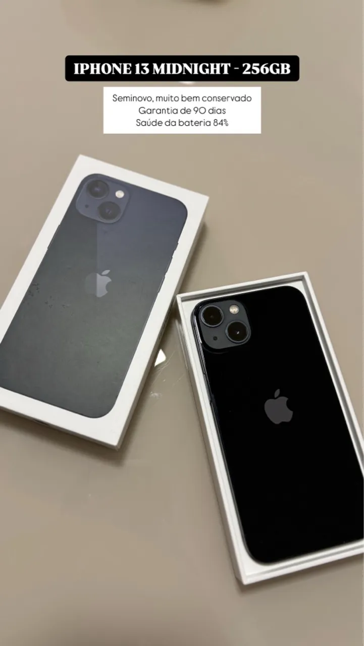 iPhone 13 256GB - Midnight (Seminovo, muito bem conservado), Garantia