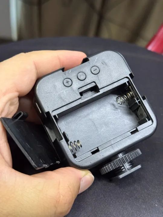 2x LED para câmera vídeo sapata videomaking USB Pilha - Foto 3