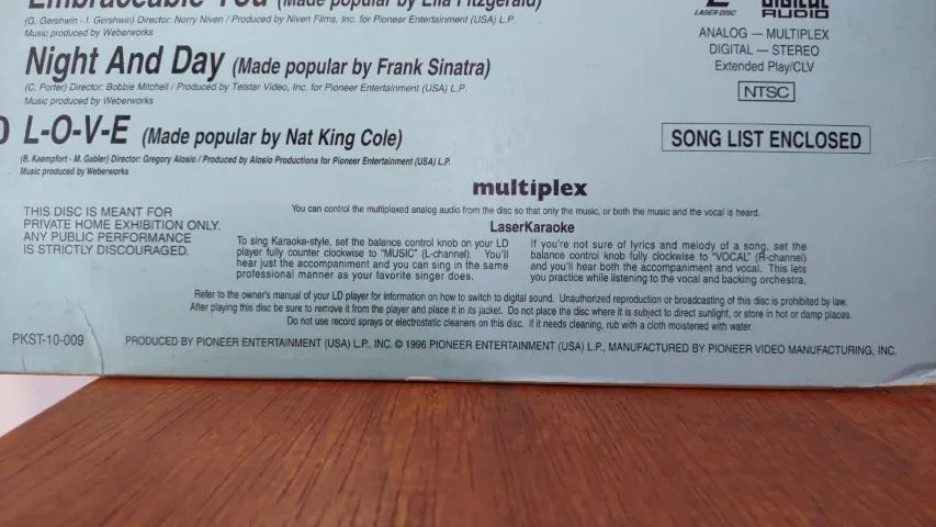 Laser Disc LD Pioneer Top Ten Standard Hits Volume 9 com função Multiplex - Foto 4