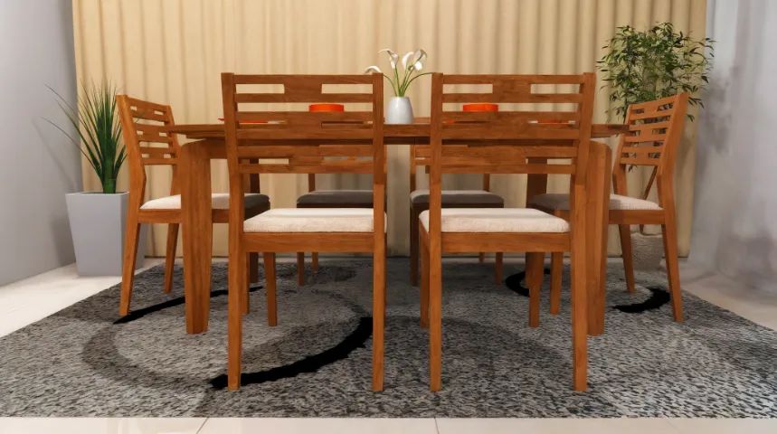Mesa em madeira maciça com ferro fino acabamento64187454237953124