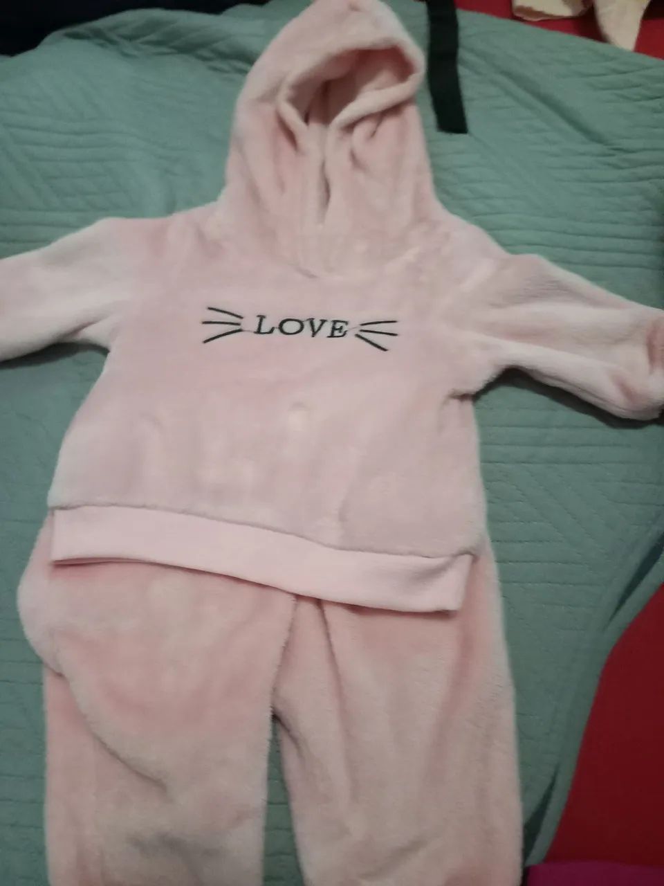 Conjunto de frio menina veste ate 1 ano e meio