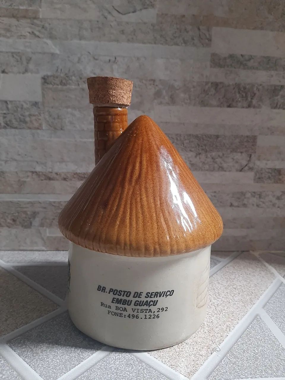 Garrafa Antiga porcelana cabana c/ chaminé década 1980 (ml706) - Foto 5