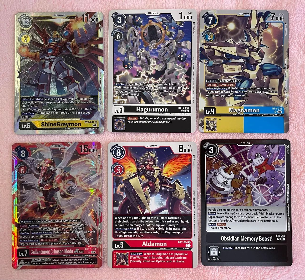 Digimon TCG set com 6 cartas