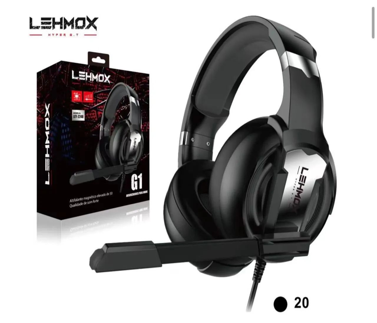 fone gamer headset com fio