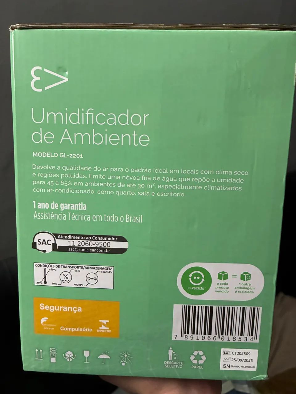 Umidificador de ar  - Foto 2