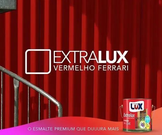 Tinta Esmalte ExtraLux - Galão 3,0 Litros - Branco Neve e Vermelho Ferrari - Foto 2