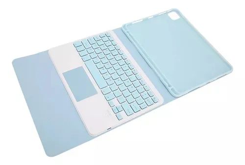 Capa com Teclado para iPads 7, 8, 9, 10 e 11 - Azul  - Foto 2