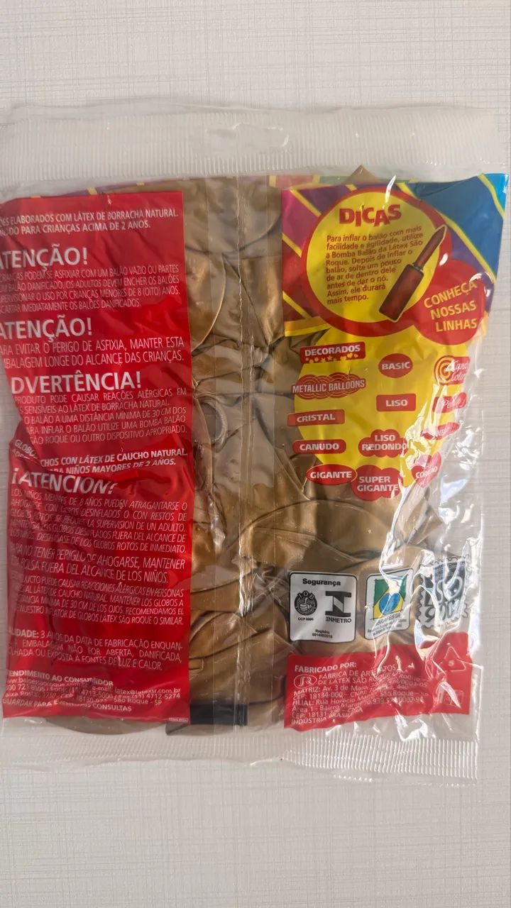 BALÃO SÃO ROQUE Nº7 - DOURADO CINTILANTE - Foto 2