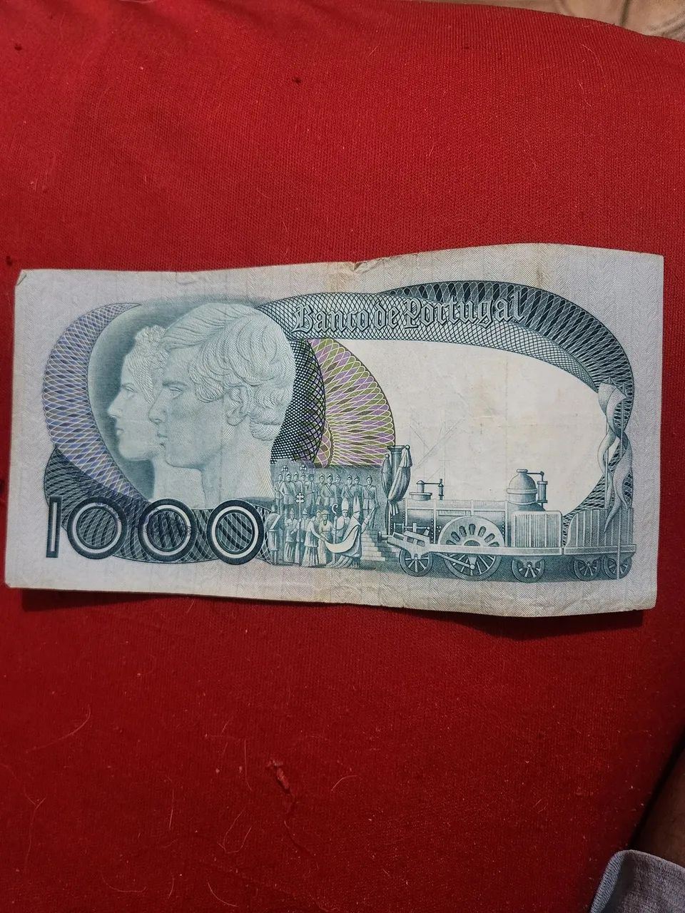 Nota antiga de Portugal 1000 escudos ouro  - Foto 2