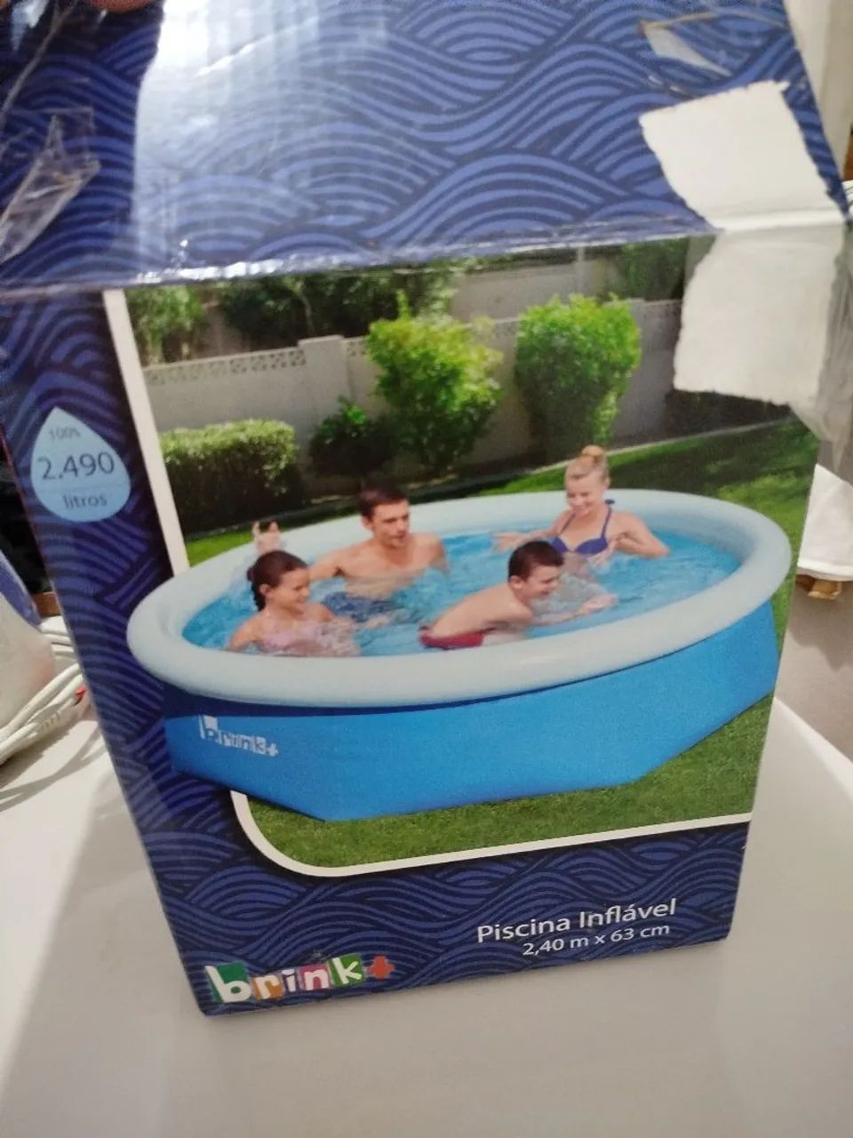 Piscina inflável e capa protetora  - Foto 2