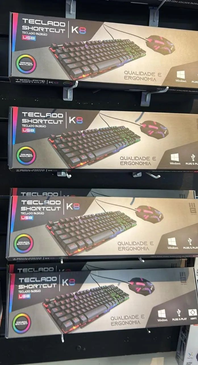 Kit de Teclado e Mouse com fio 