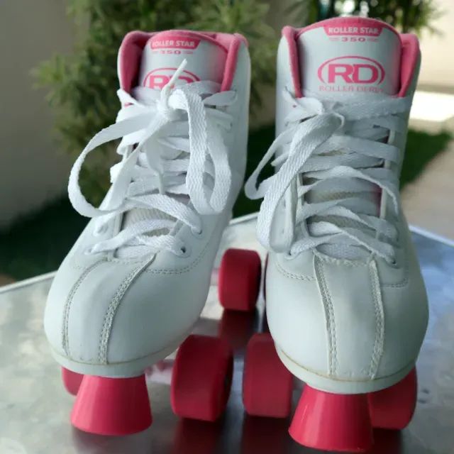 Patins marca Roller Derby / Rollerderby, Feminino, Branco com Rosa, Número 36 - Foto 3