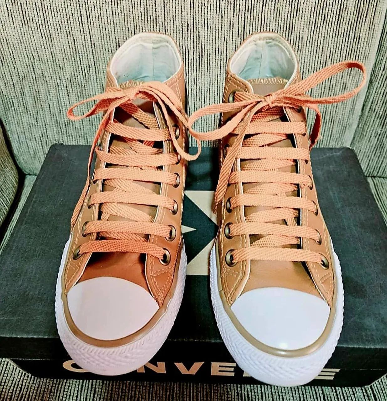 All Star Chuck Taylor - Cano Alto Caramelo - Foto 2