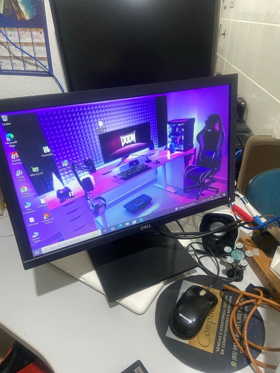 Monitor Dell led 19 polegadas vga display Port novinho tudo 100% - Foto 3