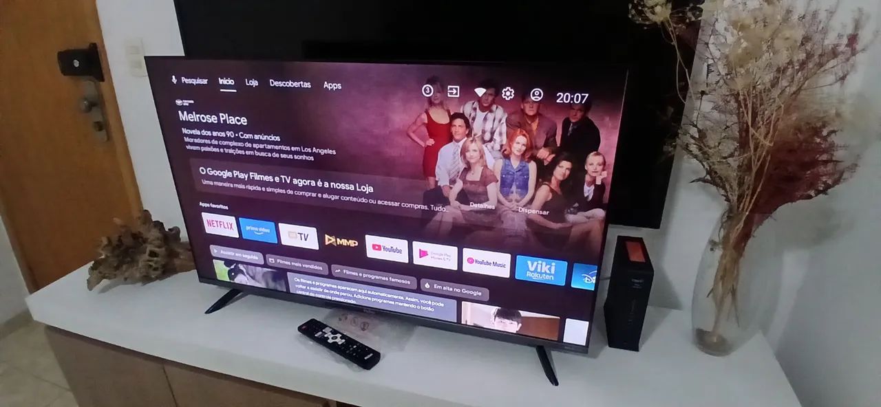 Tv philco 43 polegadas smart Android Bluetooth Comando de voz semi-novo 
