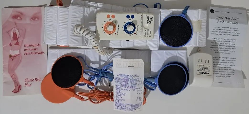 Aparelho Ginástica Elysée Belt Plus Anos 2000 C/ Manual E Bolsa - Funcionando