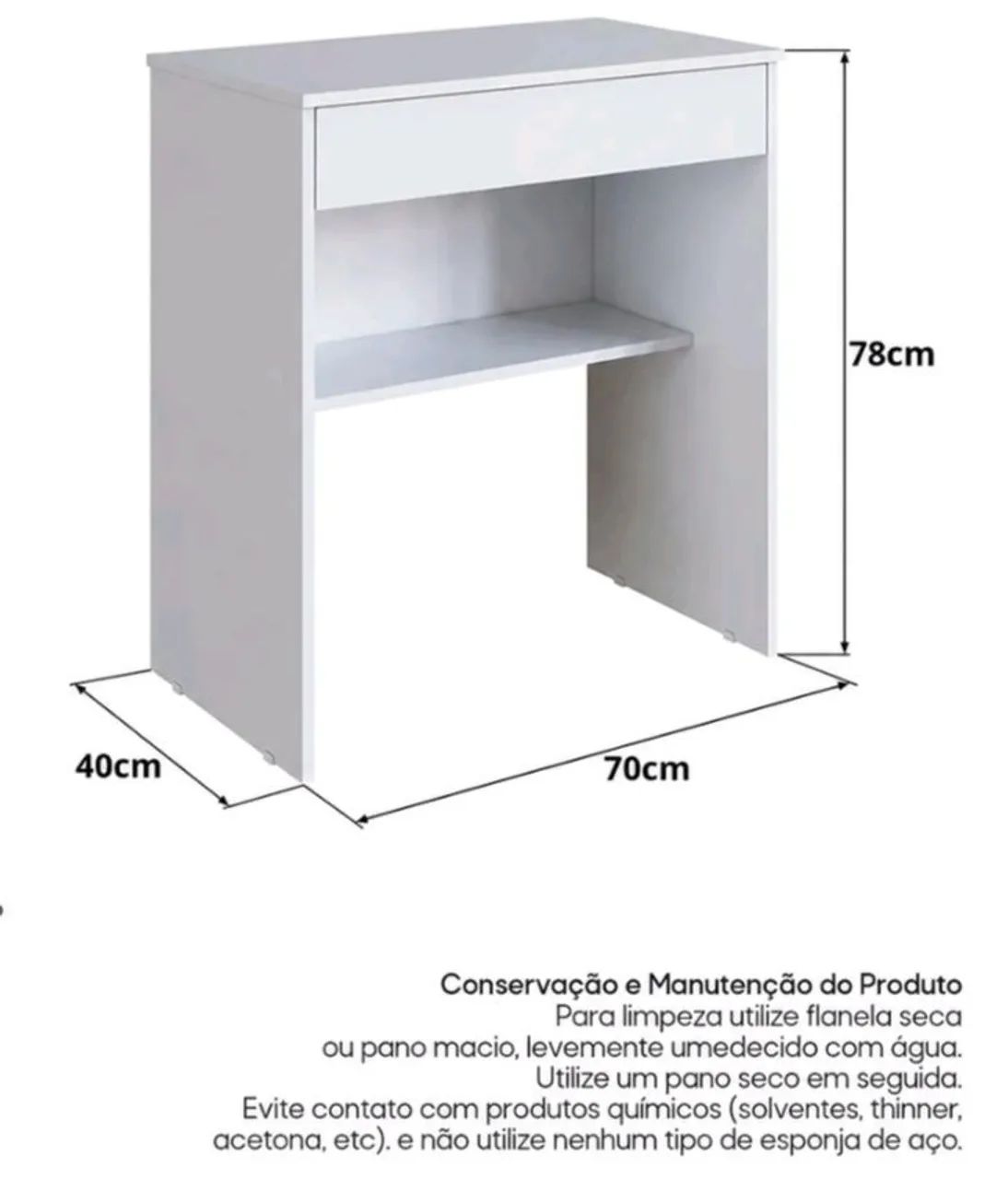 Escrivaninha Multiuso com Gaveta e Compacta - Foto 3
