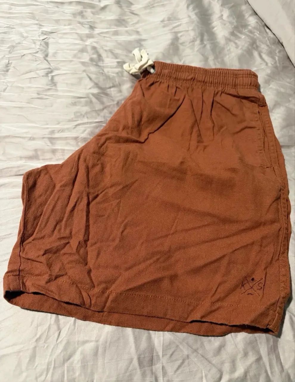 Short KS linho cor terroso tamanho G1 - Foto 3