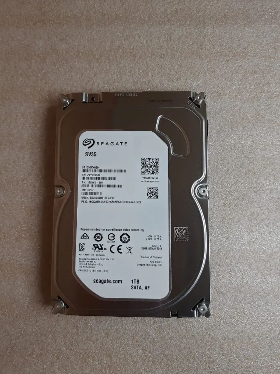 HD Seagate SV35 1TB novo