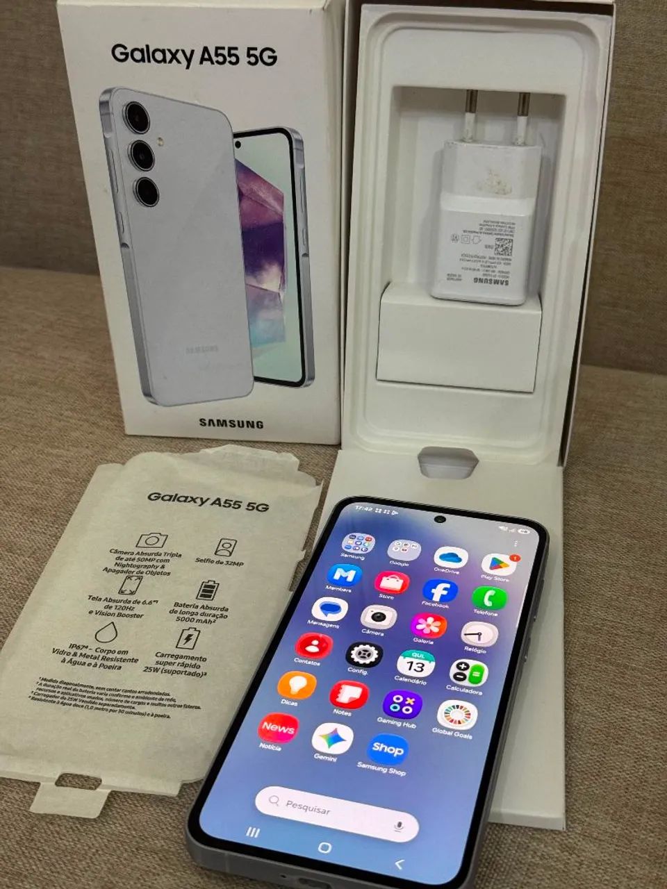 Samsung A55 5G  - Todo original  - Avalio trocas e aceito cartão  - Foto 2