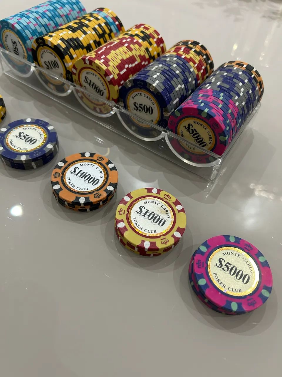 Conjunto De Fichas Poker 14gms Monte Carlo 3-tone - Foto 2