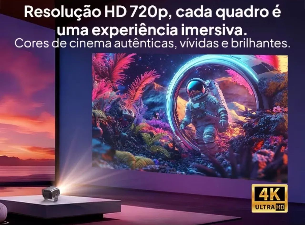 Projetor A12 Android - cinema em casa - Foto 5