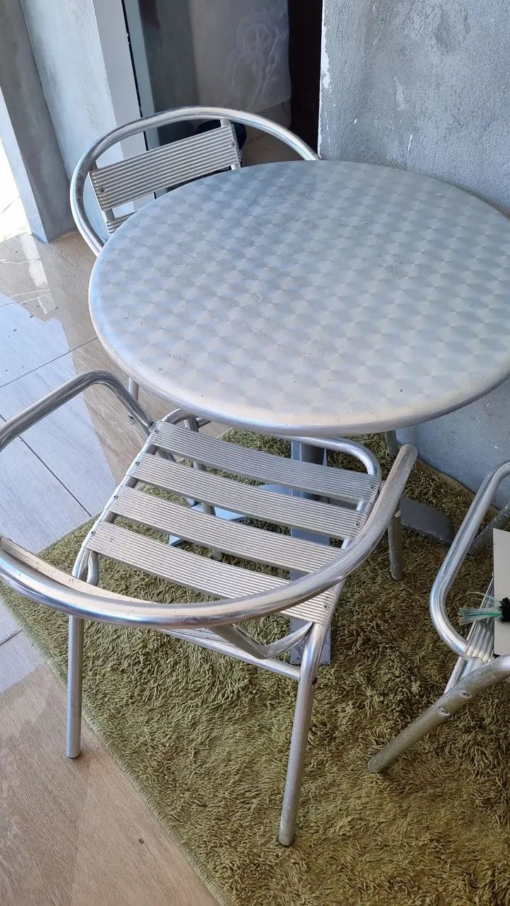 Conjunto de mesa Alumínio 