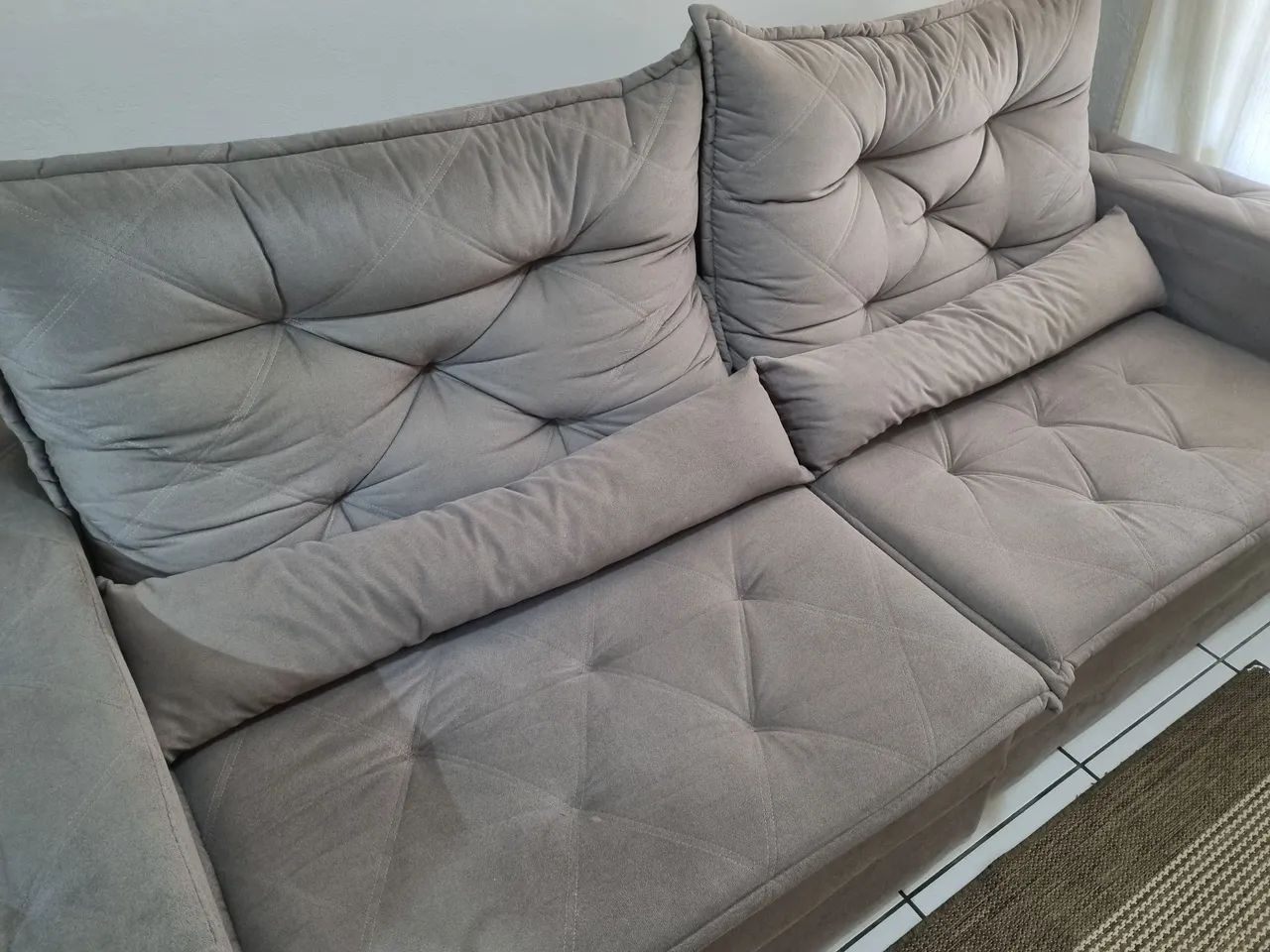 SOFÁ RETRÁTIL SUEDE 2,50m - Foto 4