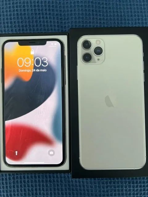 IPHONE 11 PRO MAX -256GB - SILVER - COM CAIXA E ACESSÓRIOS