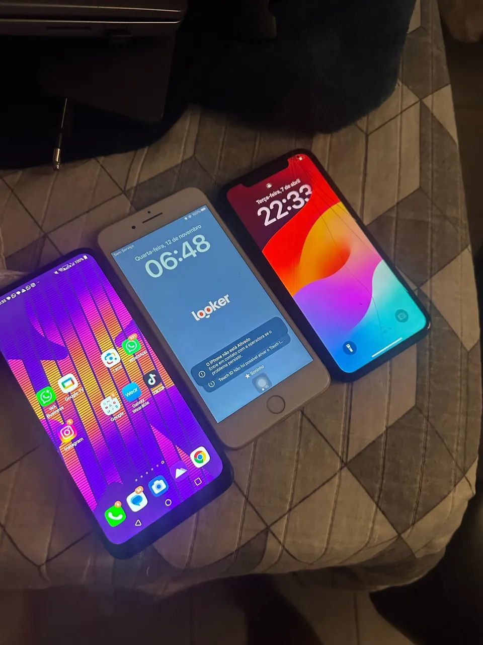 3 celulares funcionando perfeitamente 