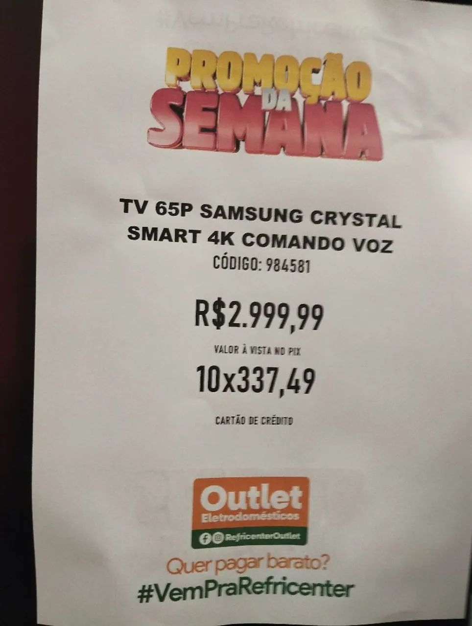 TV 65P. Samsung Crystal Smart 4k Comando Voz - Foto 2