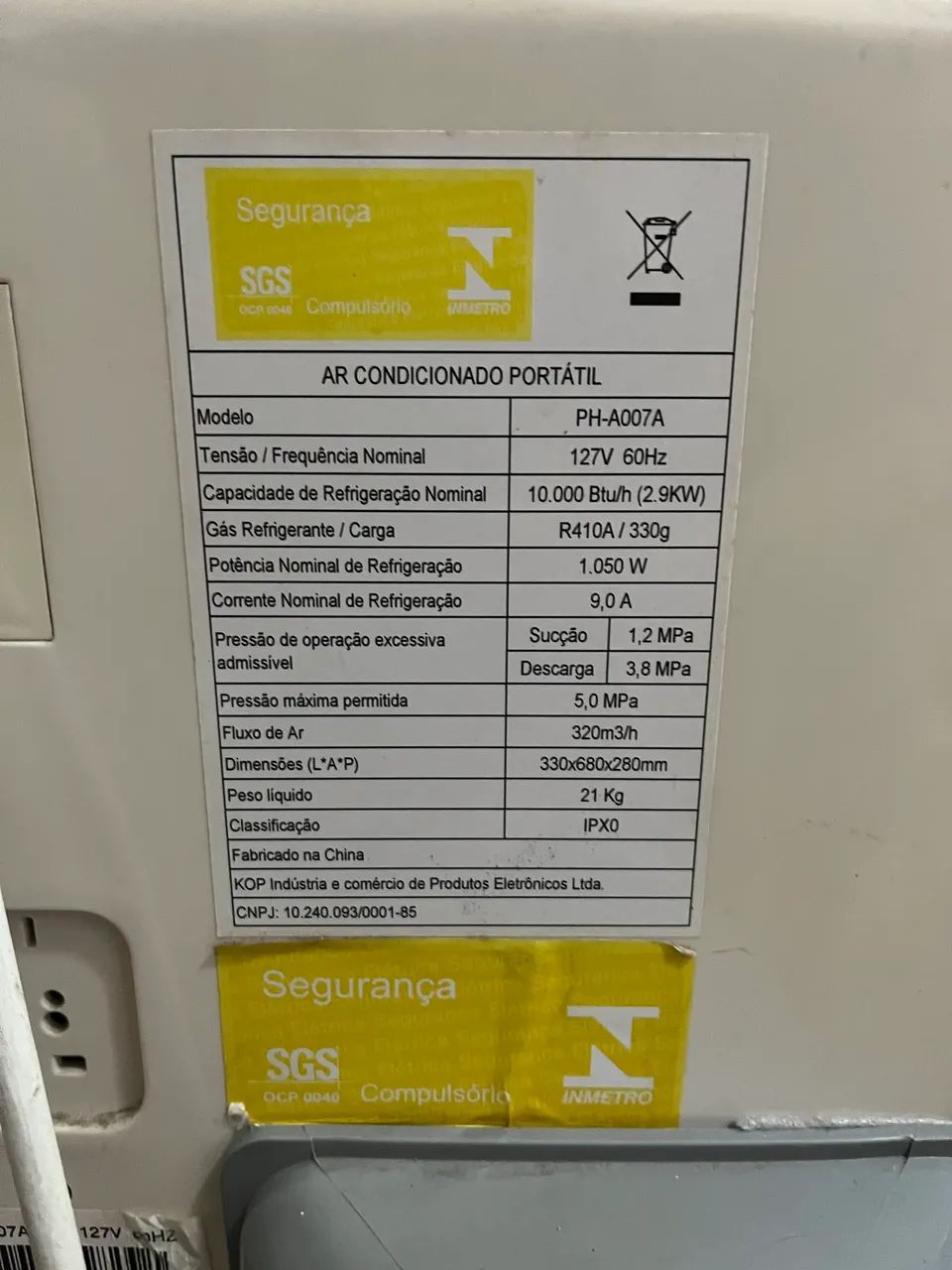 Ar-Condicionado Portátil Phaser 10.000 BTUs - com controle remoto - Foto 6