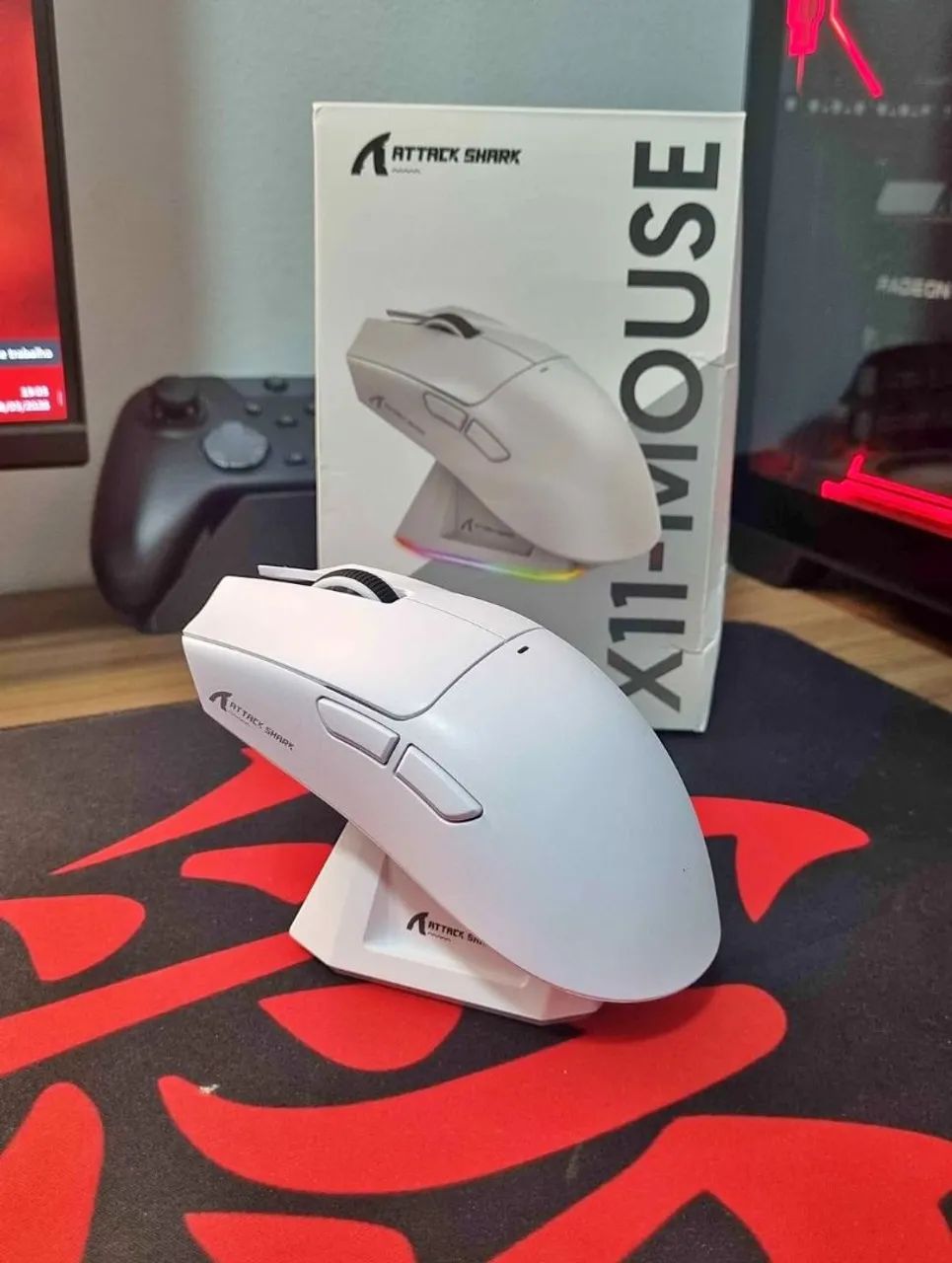Mouse Gamer Attack Shark X11 Wireless + Dock de Carregamento - Foto 2