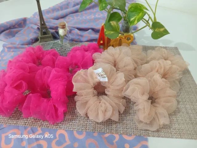 Scrunchies acessórios para cabelos  - Foto 5