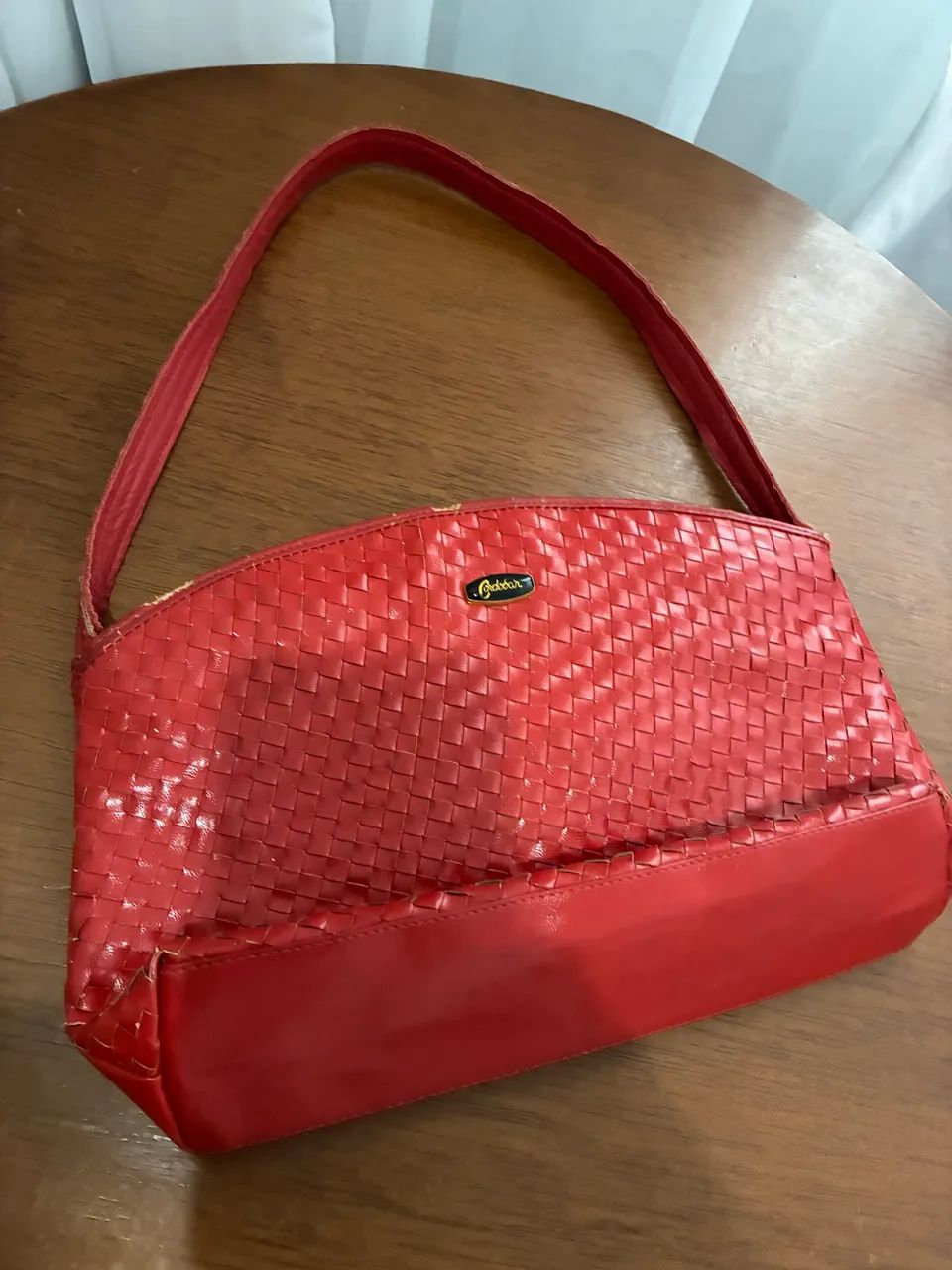 Bolsa vermelha couro  - Foto 2