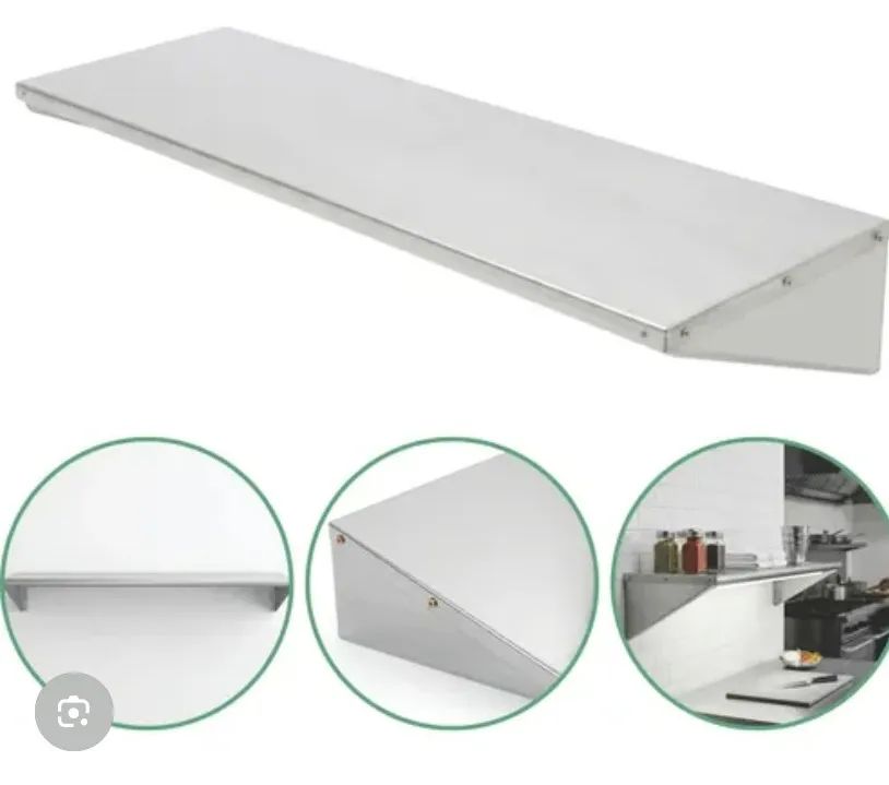 Prateleira Grande Funcional Aço Inox Reforçado 30 X 205 